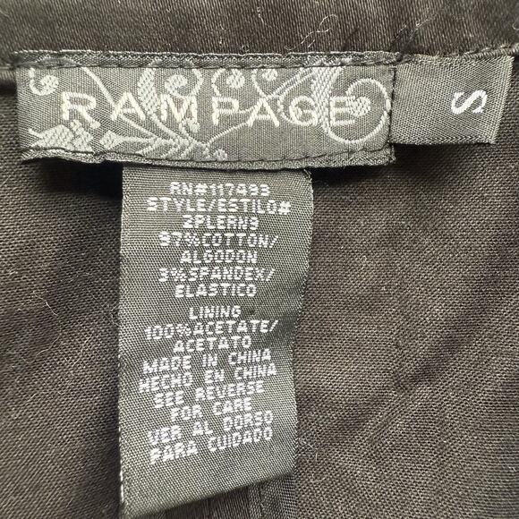 Rampage Y2K Crest Blazer Black White Piping Preppy Academia Fitted Jacket Small - Picture 6 of 6